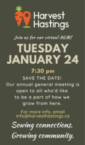 Save the Date for our Virtual AGM January 24th 2023