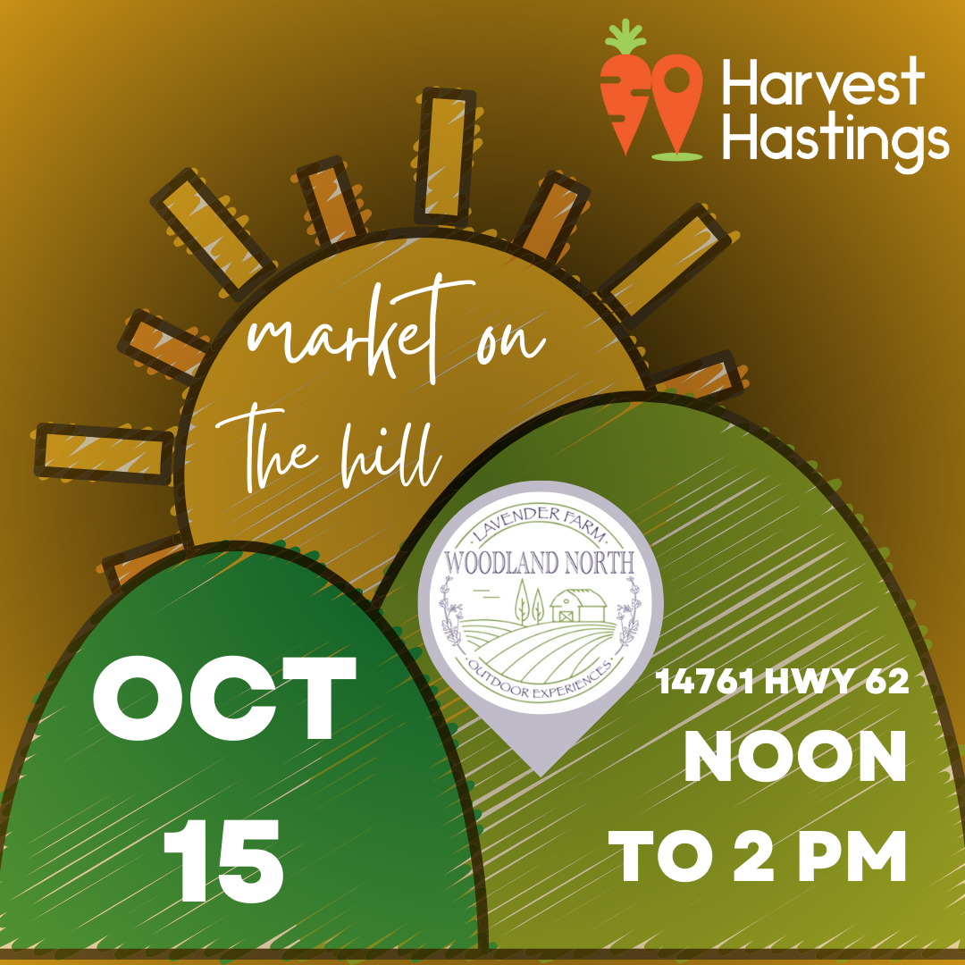 Market on the Hill. October 15. 14716 Hwy 62. Noon to 2 pm